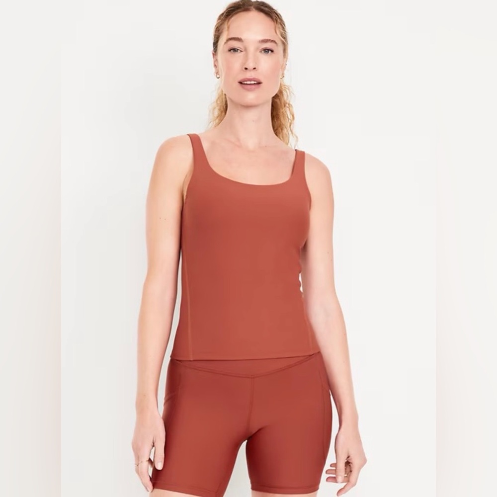 Old Navy PowerSoft Support Tank Top - Cherry Birch/Orange